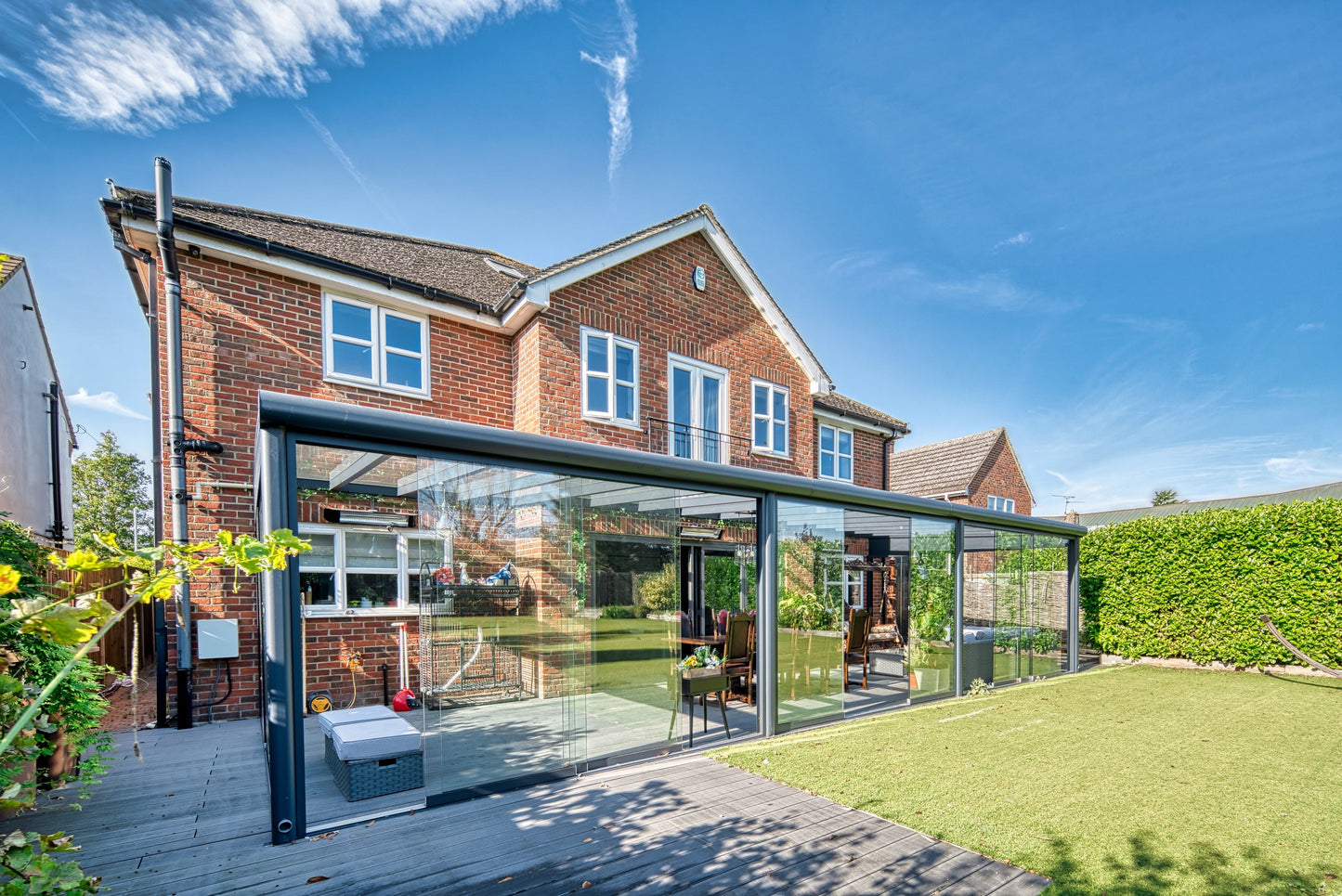 Skyline Aluminium Glass Sun Room Veranda Black