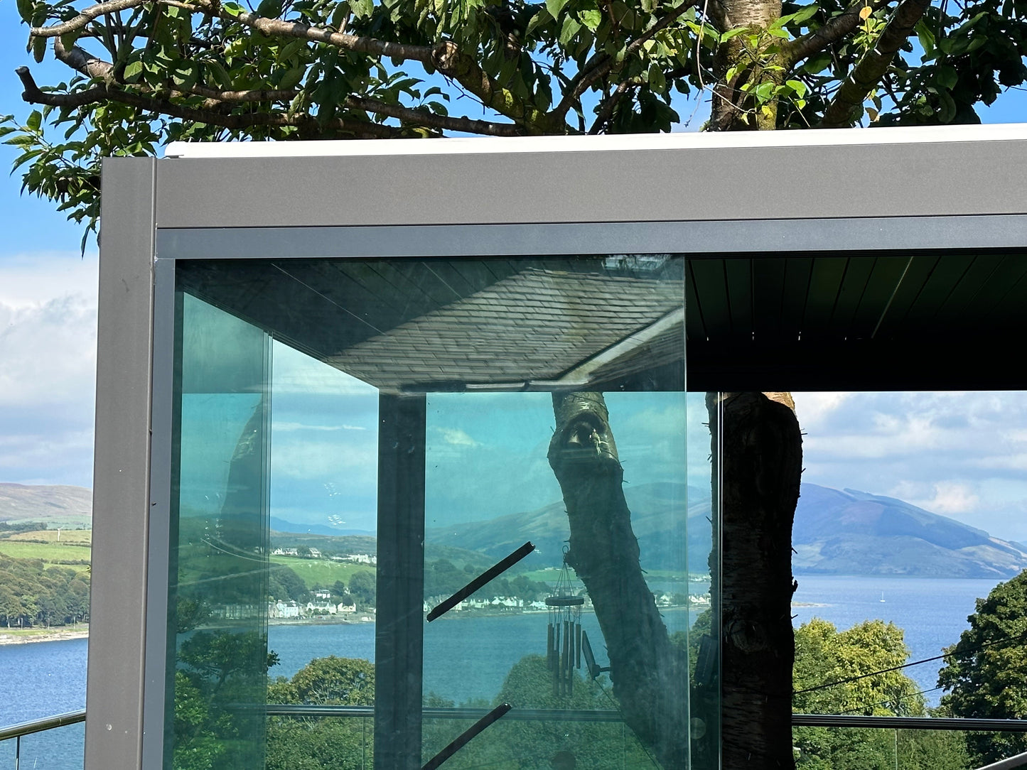 Nova Titan Aluminium Pergola 3.6m x 3m Rectangular optional Glass Sliding Doors - Grey