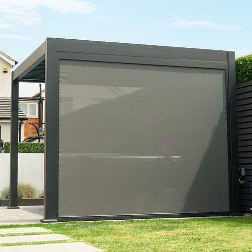 Pull Down Screen for 3m pergola Grey