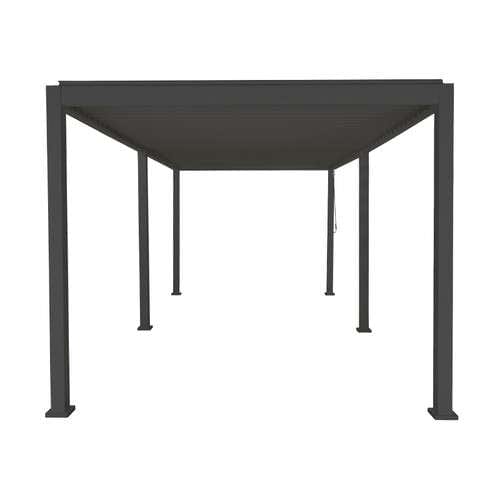 Nova Titan Aluminium Pergola 6m x 3.6m Rectangular optional Glass sliding Doors - Grey