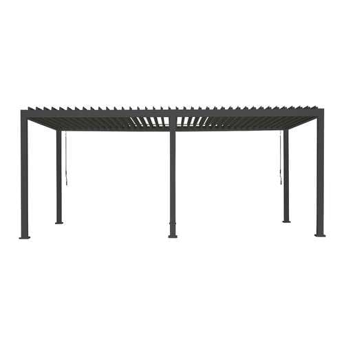 Nova Titan Aluminium Pergola 6m x 3.6m Rectangular optional Glass sliding Doors - Grey
