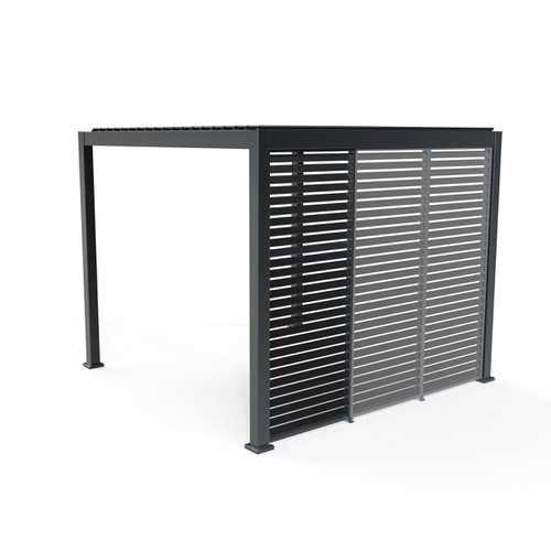 3x 1.33m Aluminium Side Wall - Grey