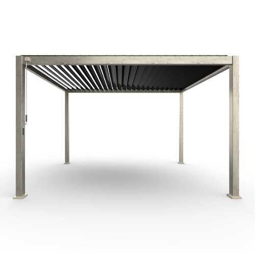 Nova Titan Aluminium Pergola - 4m x 3m Rectangular - Wood Look