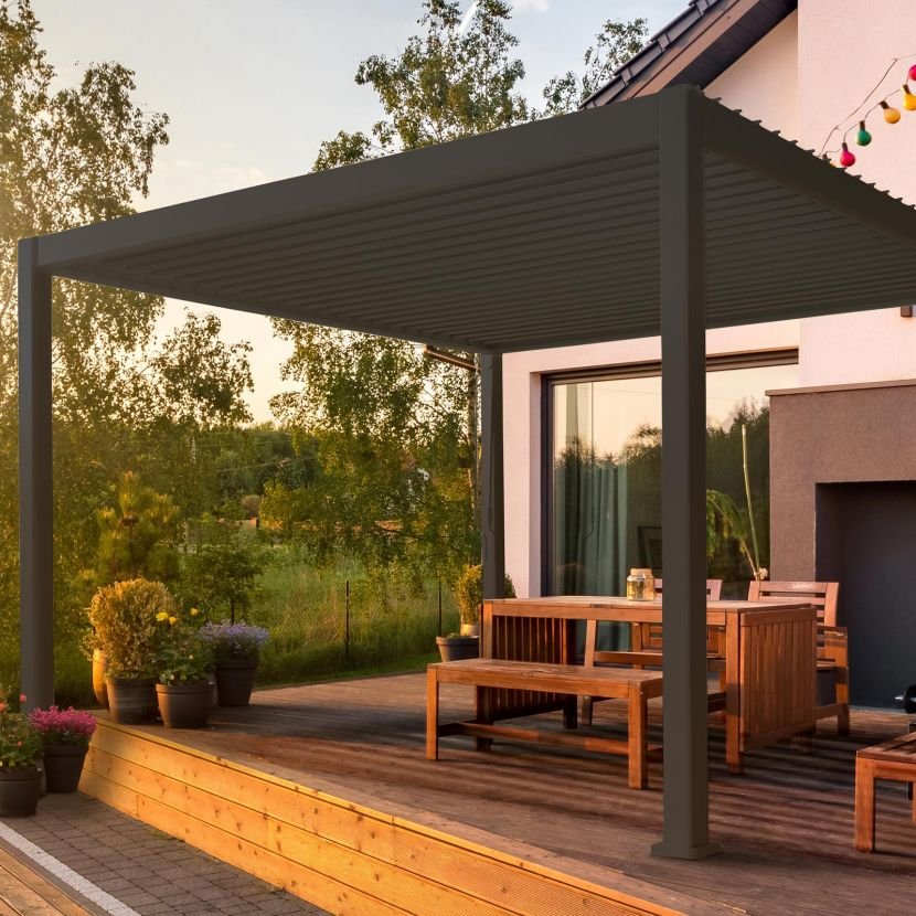 Nova Titan Aluminium Pergola - 3.6m x 3.6m Square  New Model | Assembly Option