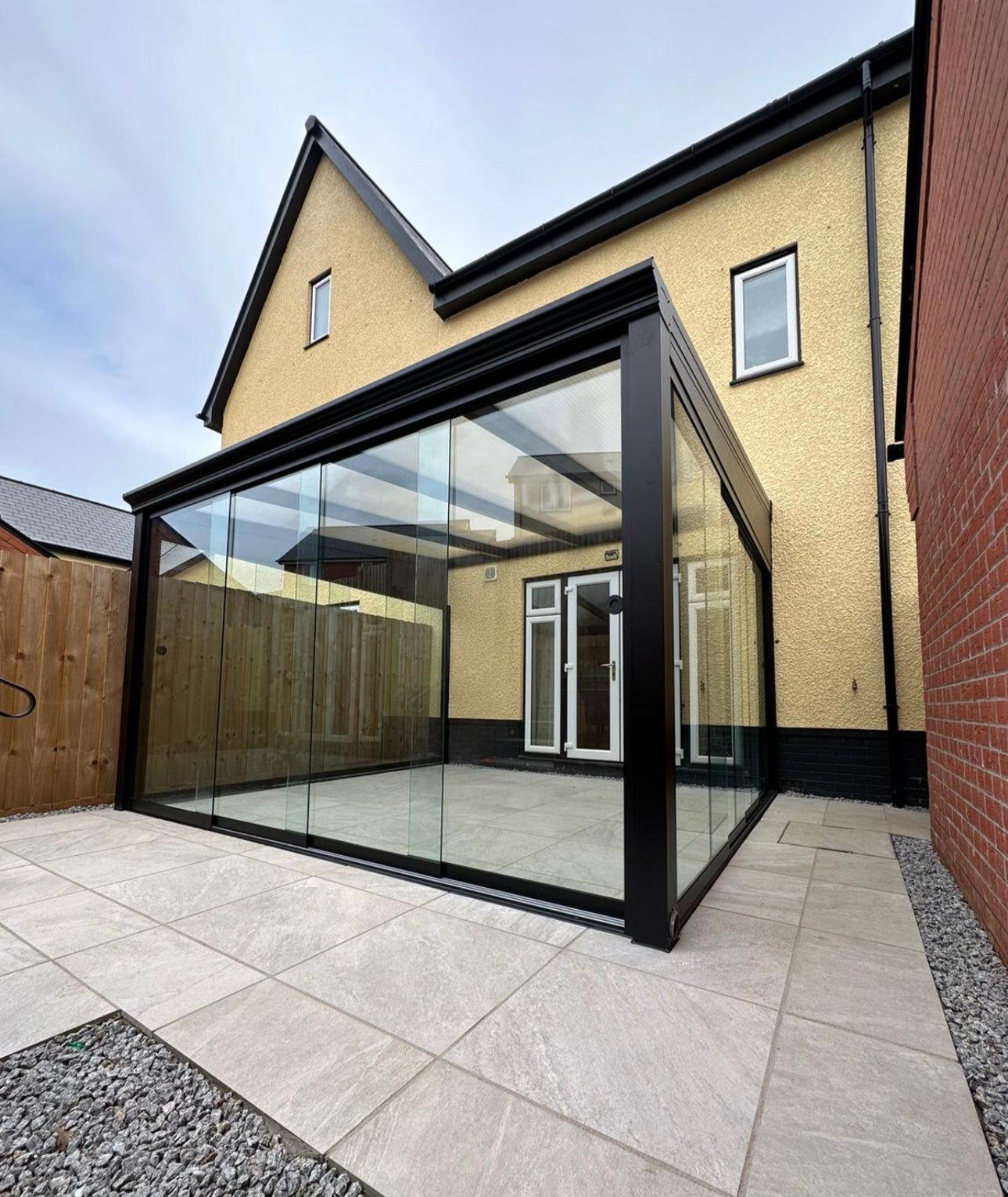 Skyline Aluminium Glass Sun Room Veranda Black