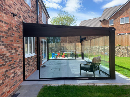 SkyView Pro Aluminium Glass Room Veranda Glass Roof Glass Sliding Doors