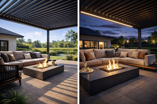 PergoTec M6 PRO Aluminium Pergola Motorised Roof 4x4m