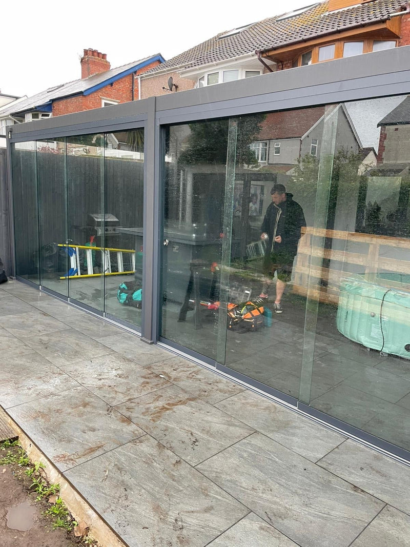 Load image into Gallery viewer, Blakesleys Aluminium Pergola - Glass Sliding Door System - New Model
