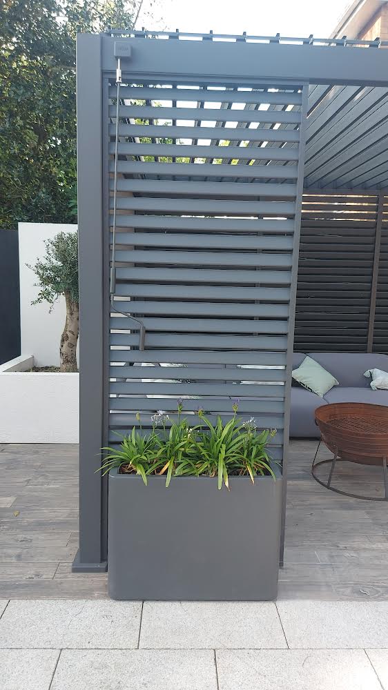 Titan Aluminium Pergola 4x3m  Free Standing Graphite Grey