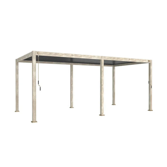 Titan Aluminium Pergola New Model  Wood Effect 6m x 3m | Assembly Option