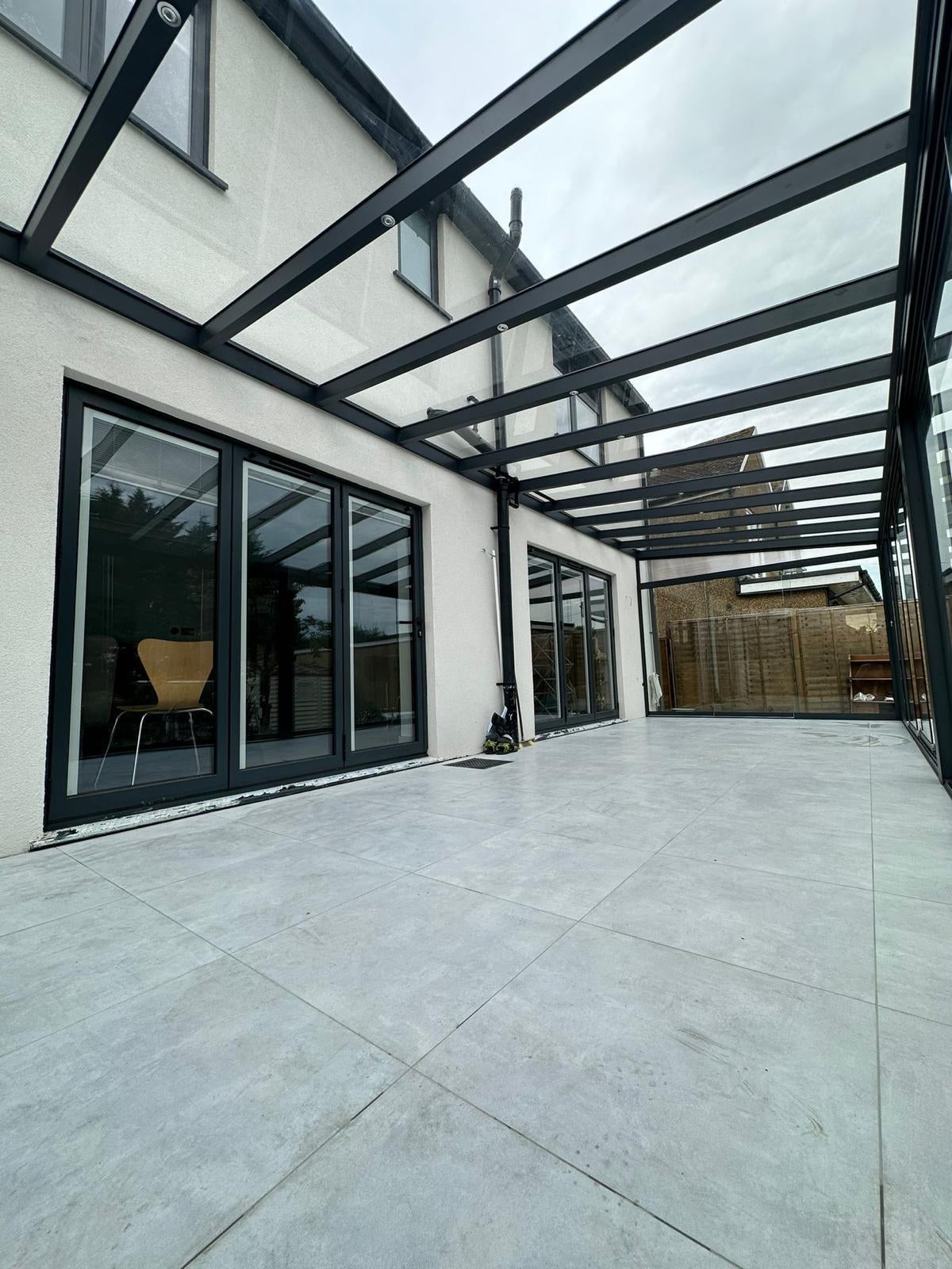 Skyline Aluminium Glass Room Pergola Veranda extension  Grey