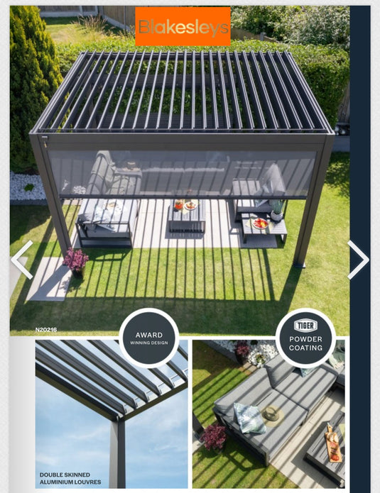 Titan Aluminium Pergola - 5.3x 3m Pergola - Grey