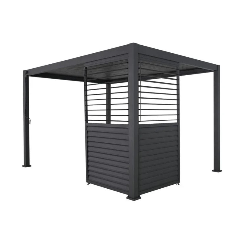 Load image into Gallery viewer, Titan 1.33m Aluminium Side Wall With Adjustable Louvres for 4m Titan Pergola - Grey
