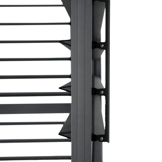 Titan 1.33m Aluminium Side Wall With Adjustable Louvres for 4m Titan Pergola - Grey