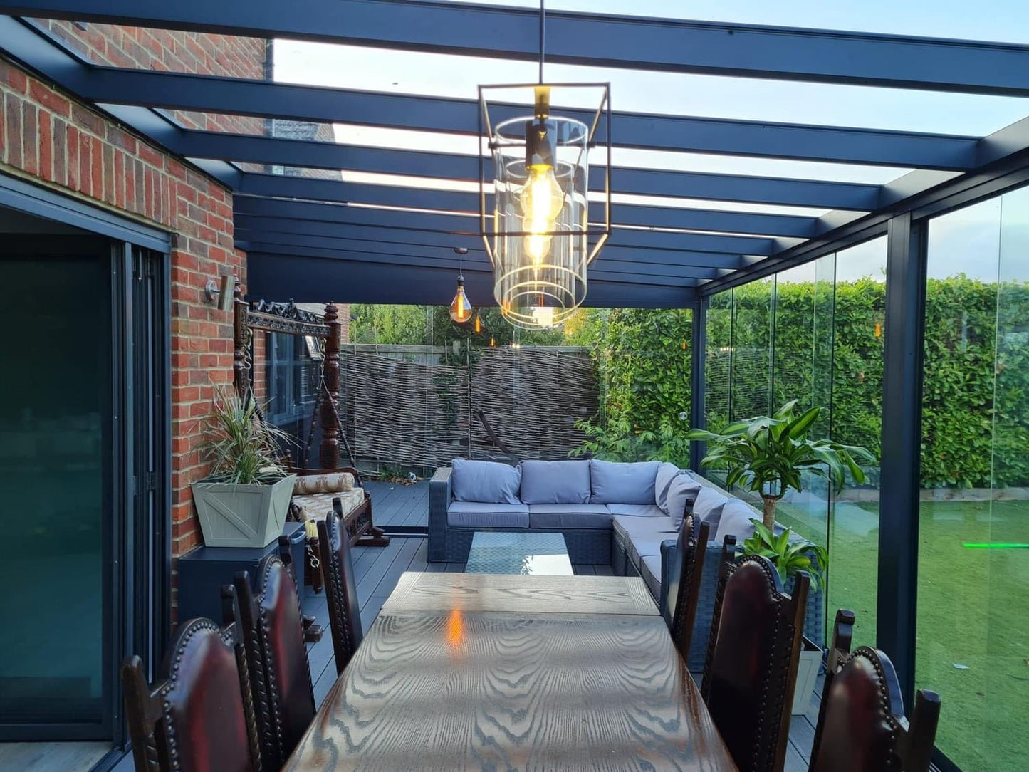 Skyline Aluminium Glass Room Pergola Veranda extension  Grey