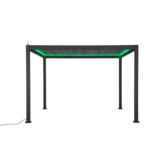 Titan Plus LED 4m x 3m Rectangular Motorised Aluminium Pergola Grey