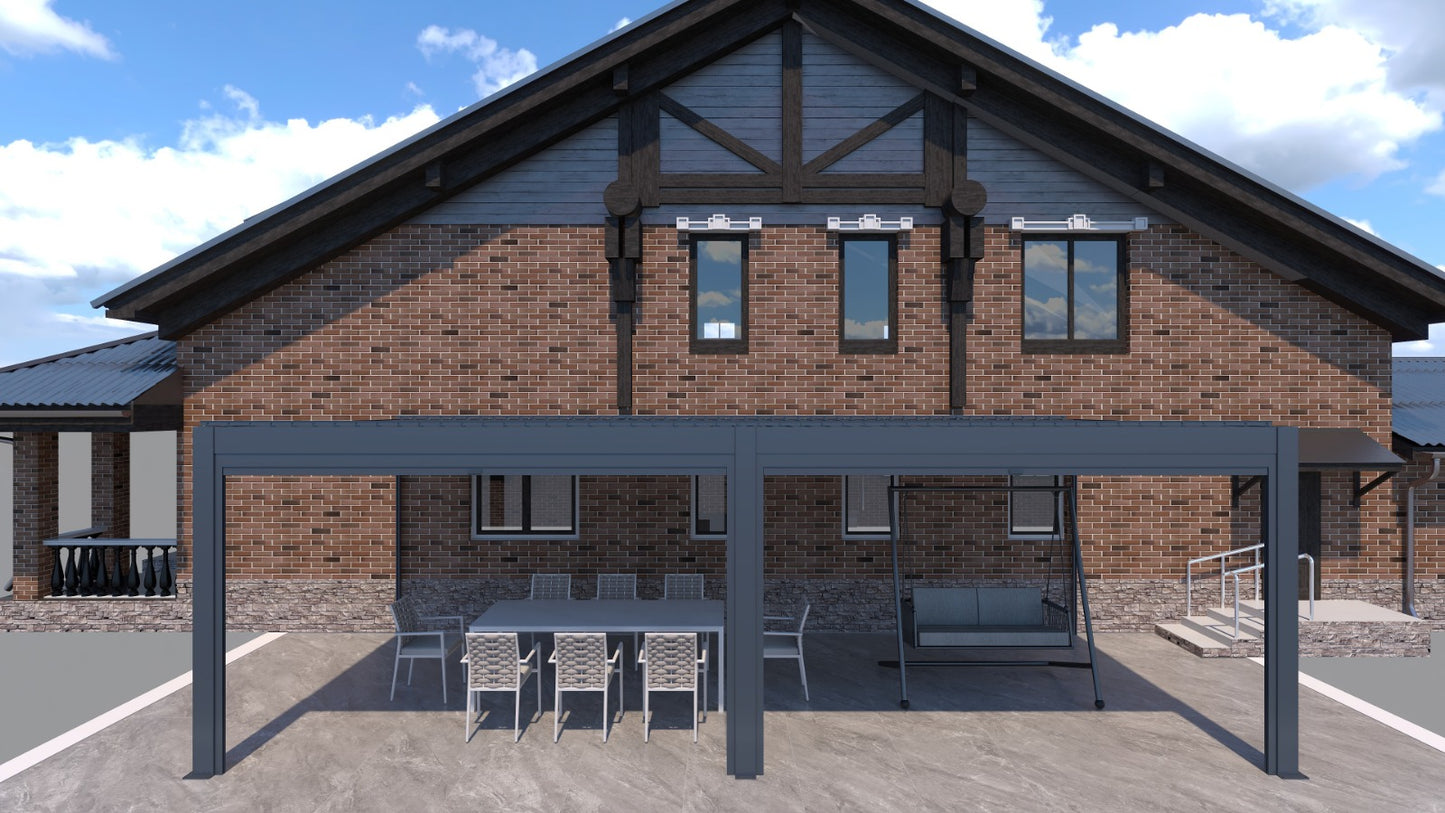 PergoTec M6 PRO Aluminium Pergola  & Led Lights