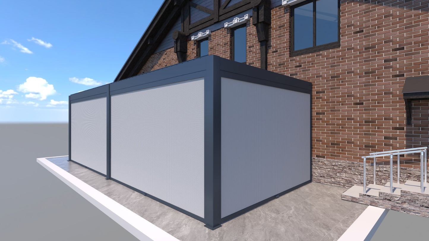 PergoTec M6 PRO Aluminium Pergola  & Led Lights