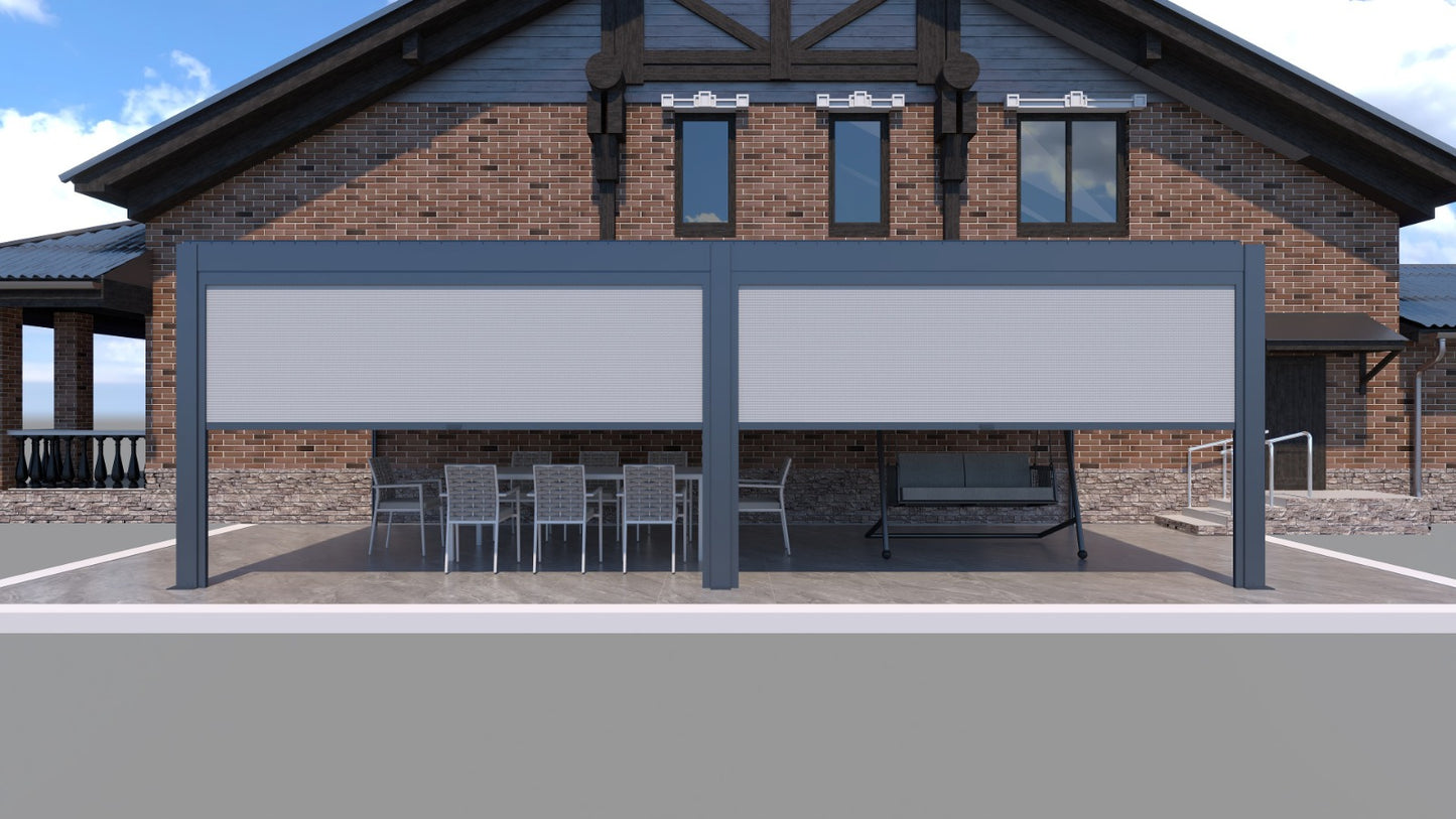 PergoTec M6 PRO Aluminium Pergola  & Led Lights