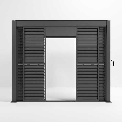 Titan Aluminium Pergola 4x3m  Free Standing Graphite Grey