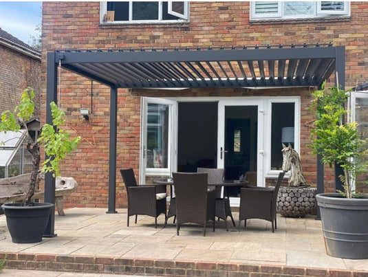 Titan 4m x 3.6m Aluminium Pergola | New Model | Assembly Option