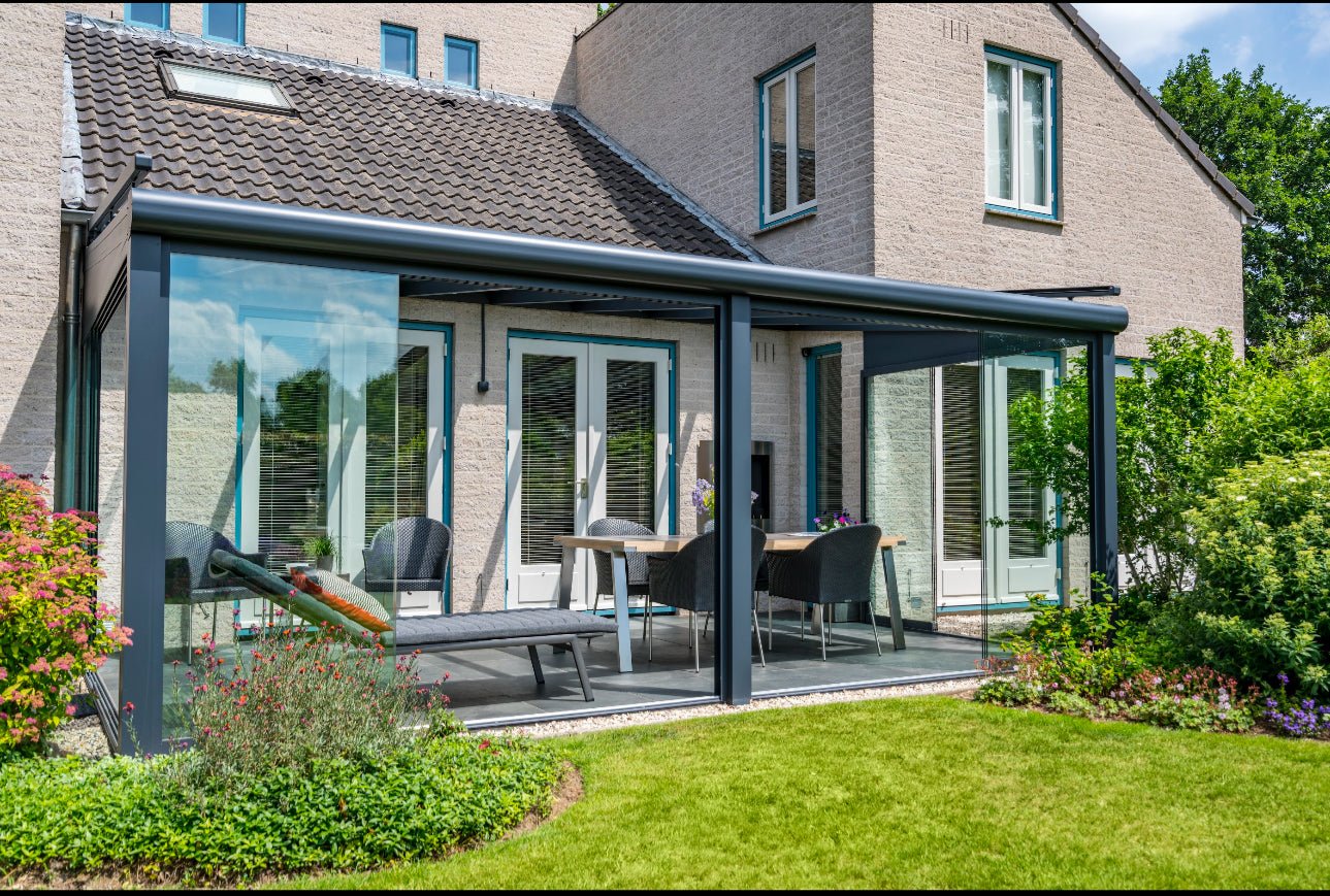 Skyline Aluminium Glass Room Pergola Veranda extension  Grey