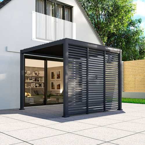 Titan 1m Aluminium Side Wall - Grey