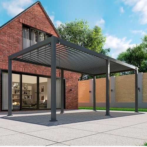 Nova Titan Aluminium Pergola - 5.3x 3m Pergola - Grey