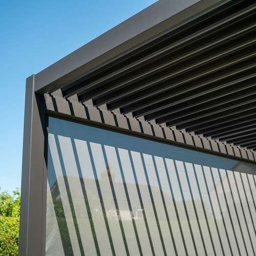 Pull Down Screen for Titan 3.6m Pergolas - Grey