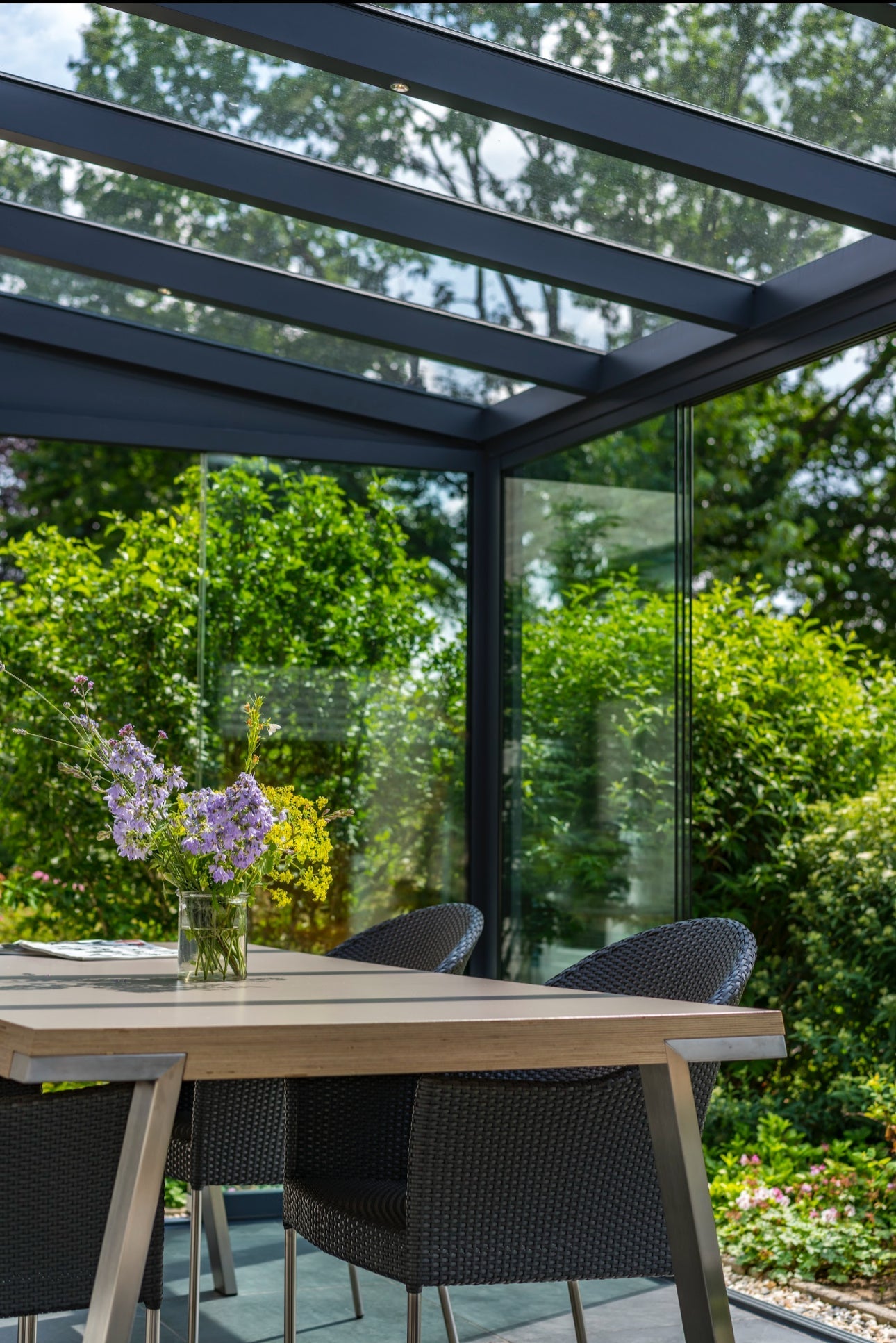 Skyline Aluminium Glass Room Pergola Veranda extension  Grey