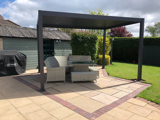 Titan 4m x 3.6m Aluminium Pergola | New Model | Assembly Option