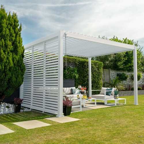 Titan 1.2m Aluminium Side Wall - White