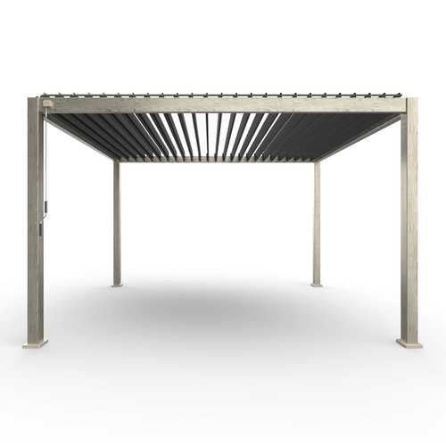 Titan Aluminium Pergola - 4m x 3m Rectangular - Wood Look