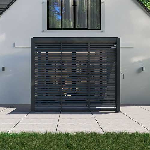 Load image into Gallery viewer, Titan 1.33m Aluminium Side Wall With Adjustable Louvres for 4m Titan Pergola - Grey
