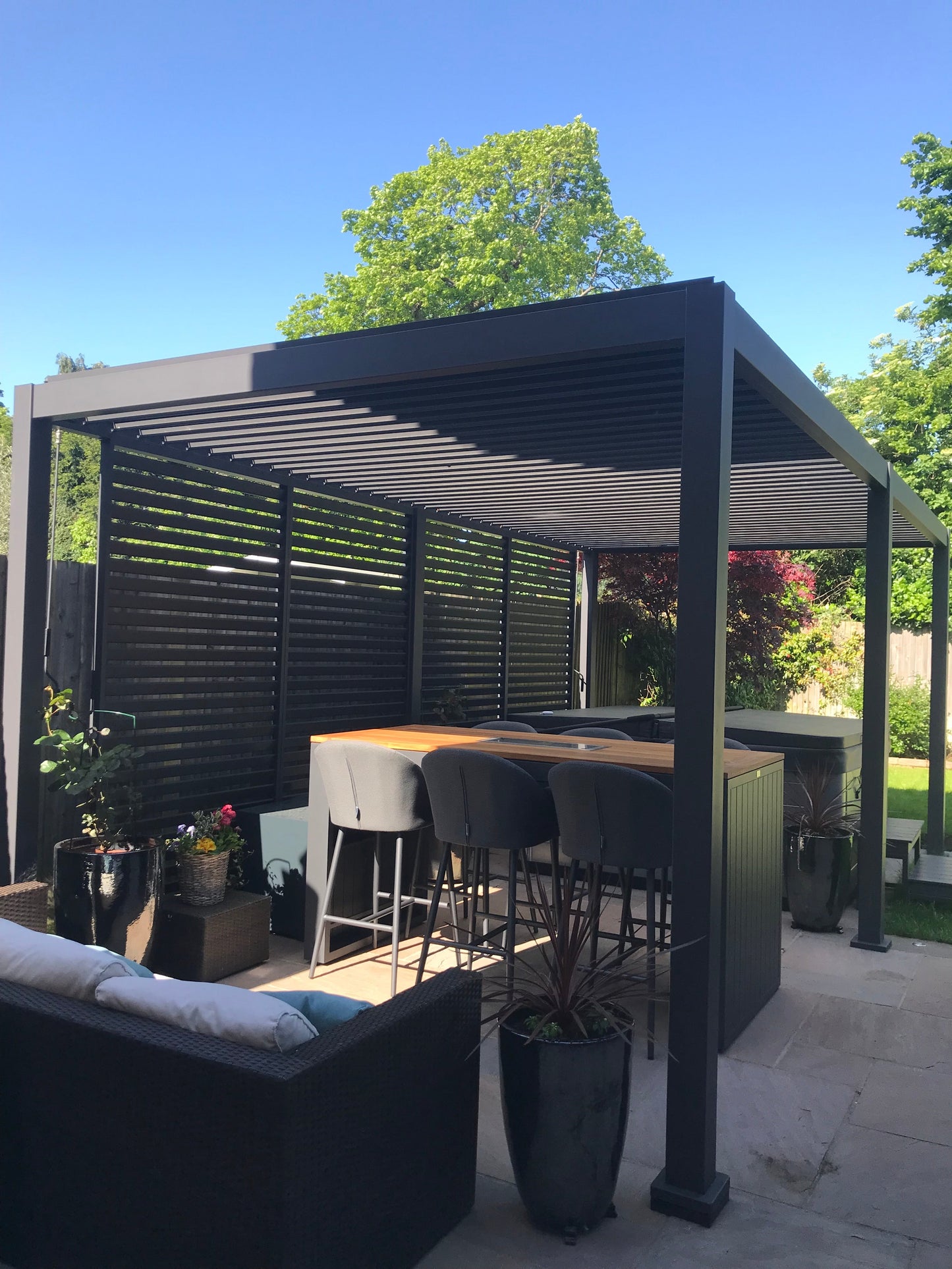 Nova Titan Aluminium Pergola - 5.3x 3m Pergola - Grey