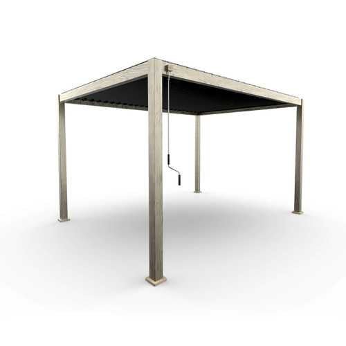 Titan Aluminium Pergola - 4m x 3m Rectangular - Wood Look