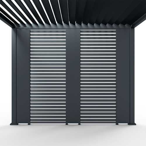 Titan Aluminium Pergola 31cm Solid Side Wall Panel - Grey