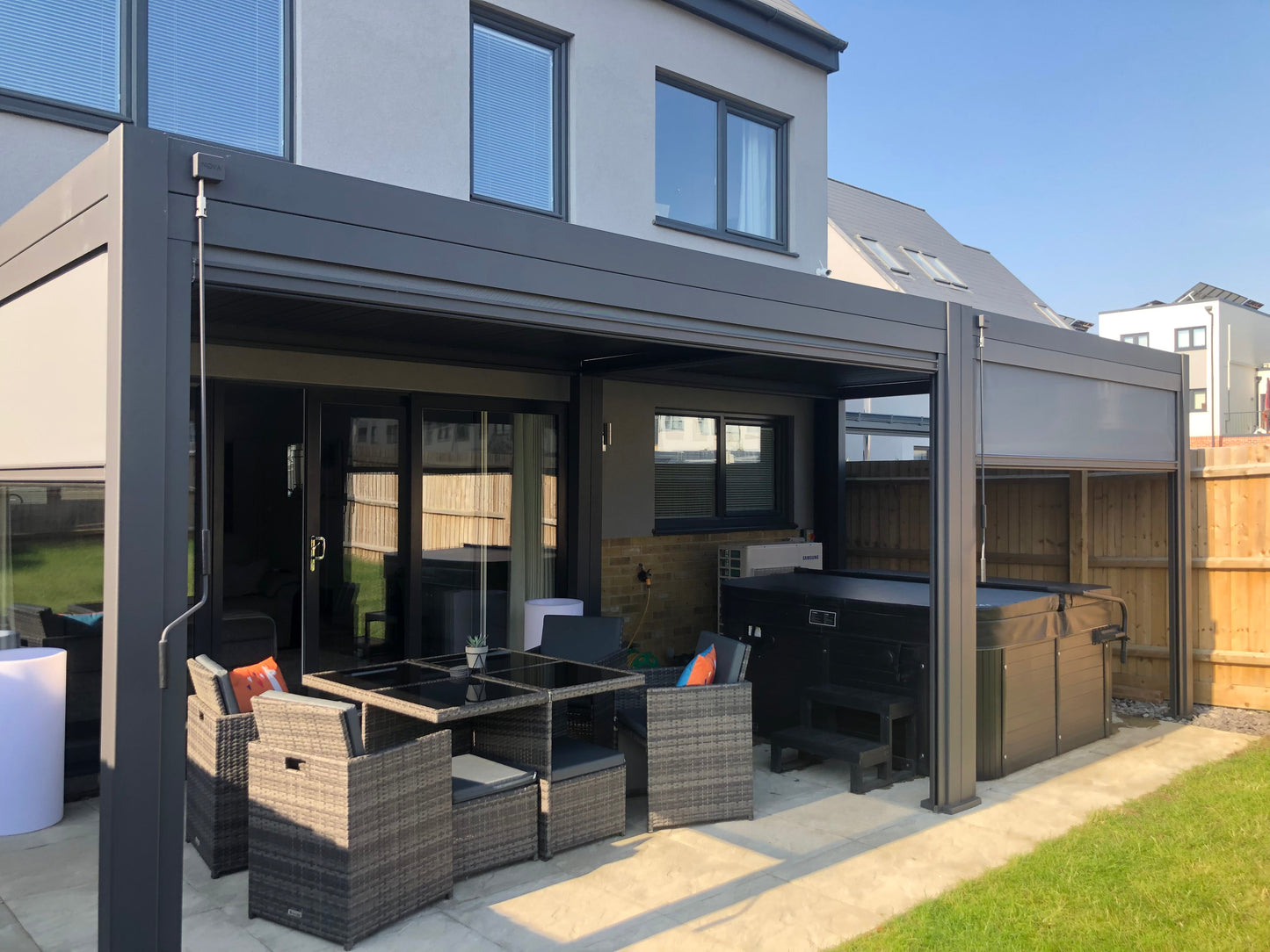 Nova Titan Aluminium Pergola - 5.3x 3m Pergola - Grey