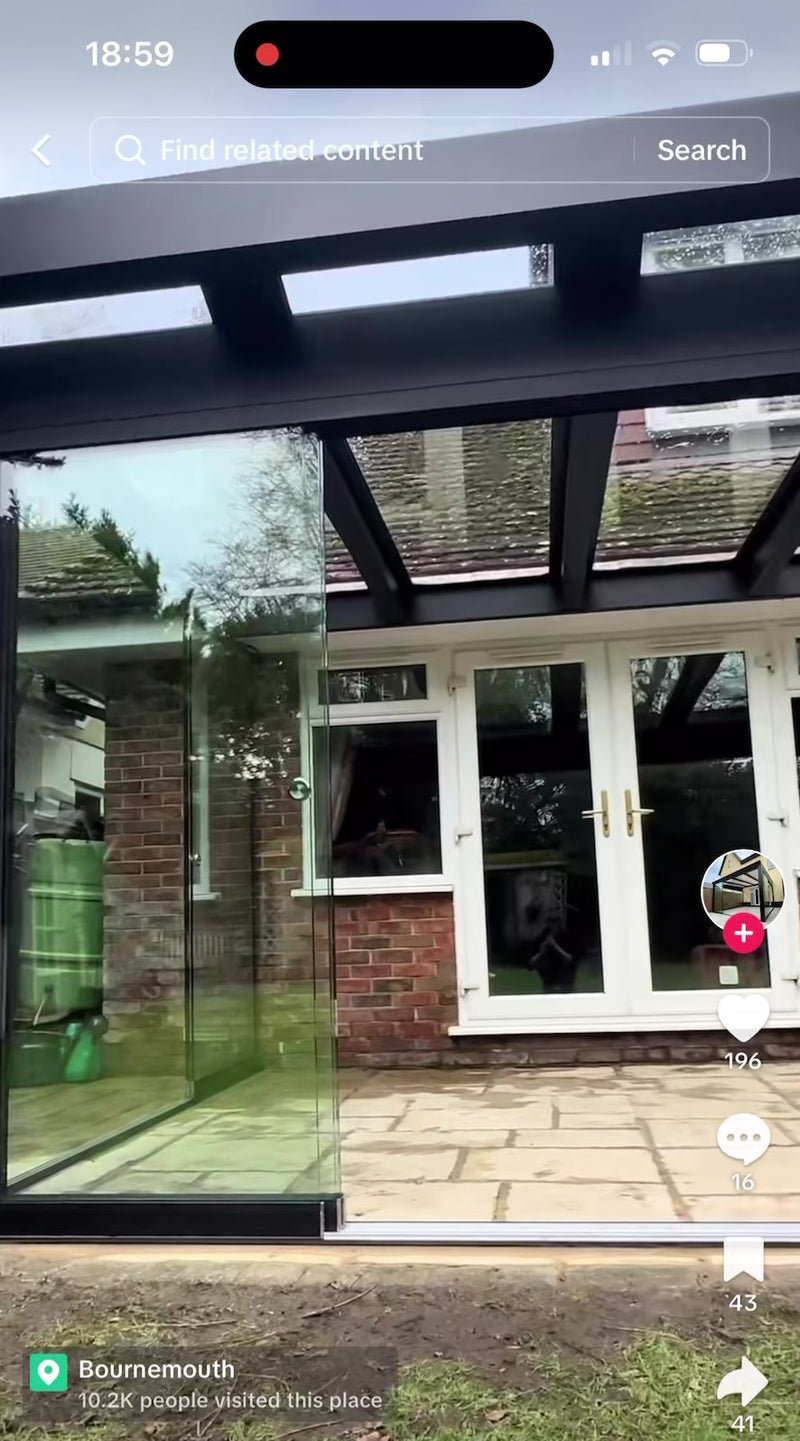 Load and play video in Gallery viewer, Skyview Cube Line Glass Sun Room Aluminium Veranda
